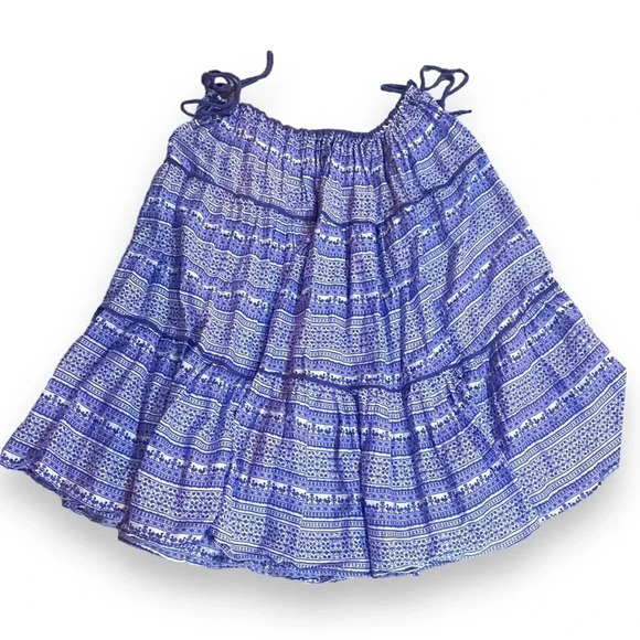 Carolina K Dresses & Skirts - Carolina K 3 Way Dress Chicken Print Cotton /Silk Sz XS Maxi Skirt Dress